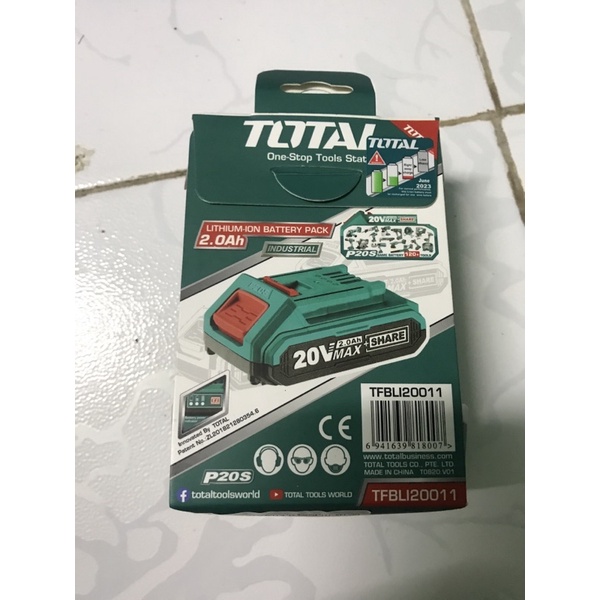 Pin sạc 20V TOTAL TFBLI20011 20V Pin Lithium có đèn LED báo dung lượng của pin dùng được cho tất cả máy 20V INGCO TOTAL
