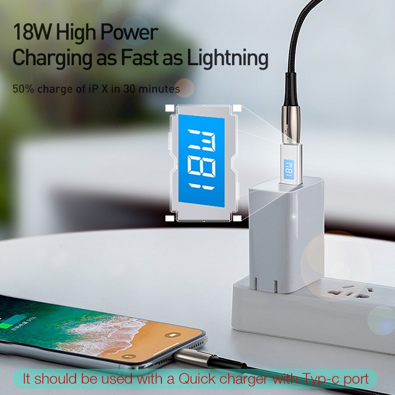 [Ship in 24 Hours] Baseus 18W USB-C to Lightning Cable PD Fast Charging Cable Quick Data Cable