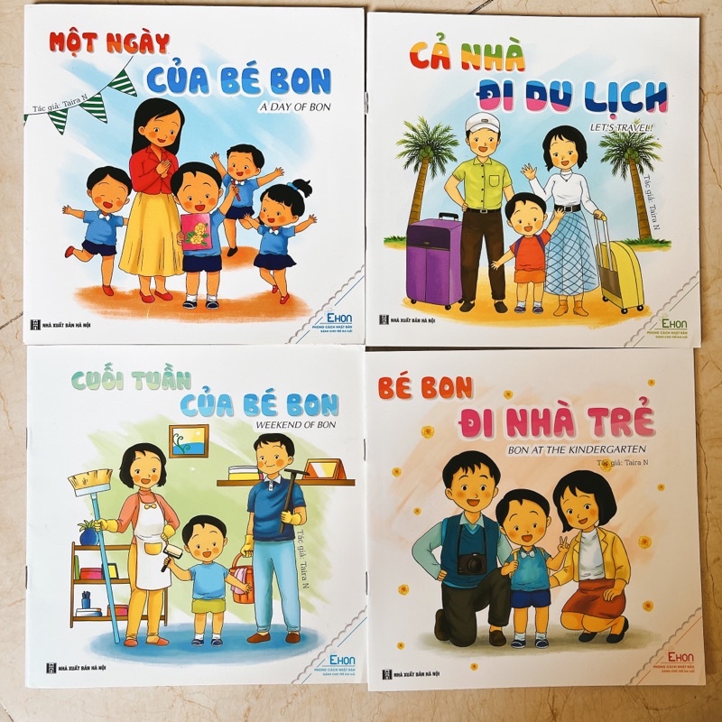 Bộ 4 Kỹ Năng Giao Tiếp Bé Bon Song Ngữ Cho Bé - Kèm File Nghe TL210210
