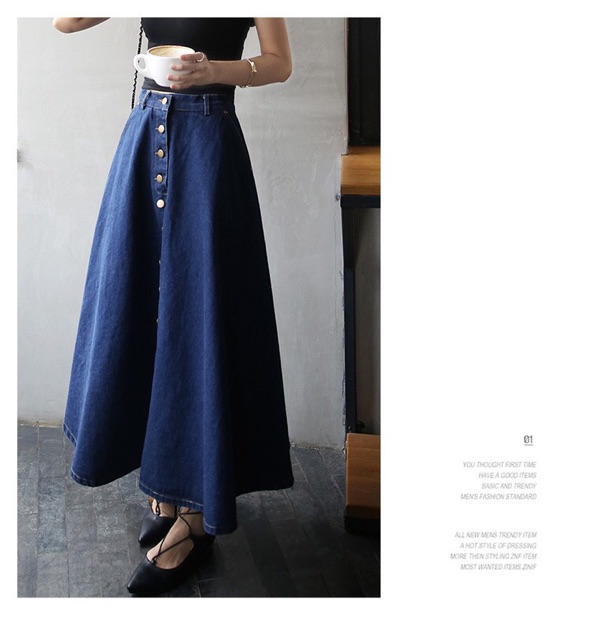 Chân váy jean dài CV0415 | BigBuy360 - bigbuy360.vn