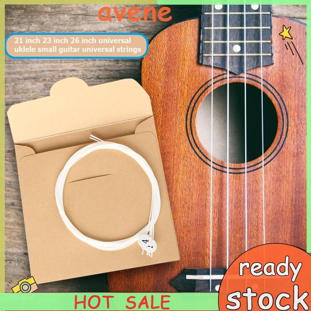 Set 4 Dây Đàn Màu Trắng Thay Thế Cho Đàn Ukulele 21 23 26 Inch