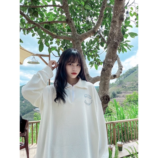 [Mã SKAMPUSHA7 giảm 8% tối đa 50K đơn 250K] Áo Quarter-zip Sweater ( Trắng ) | BigBuy360 - bigbuy360.vn