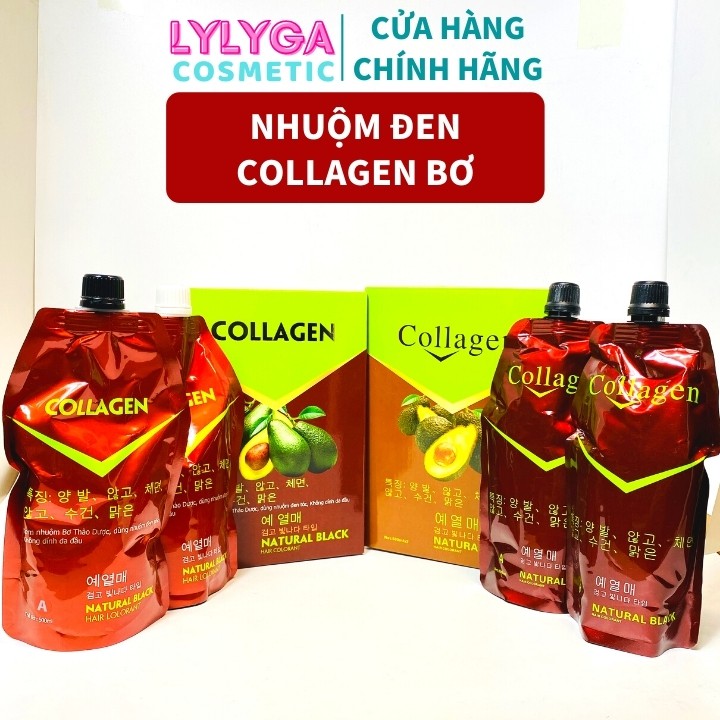 Nhuộm đen tóc Collagen Bơ Hàn Quốc - Nhuộm tóc bạc, Phủ bạc tóc không gây bết dính Loại 1 - Loại 2 TN03 | BigBuy360 - bigbuy360.vn