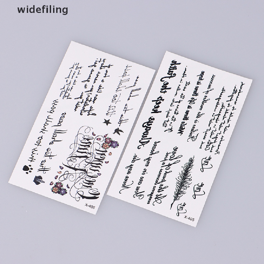 1 Hình Xăm Dán Tạm Thời Chống Nước Họa Tiết Chữ Tiếng Anh Độc Đáo