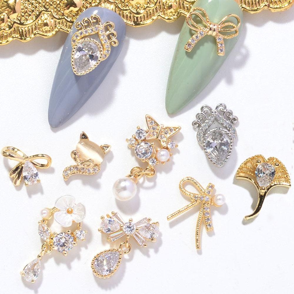 OCEANMAP Phụ Kiện Nơ Bướm 3D Đính Móng Nghệ Thuật