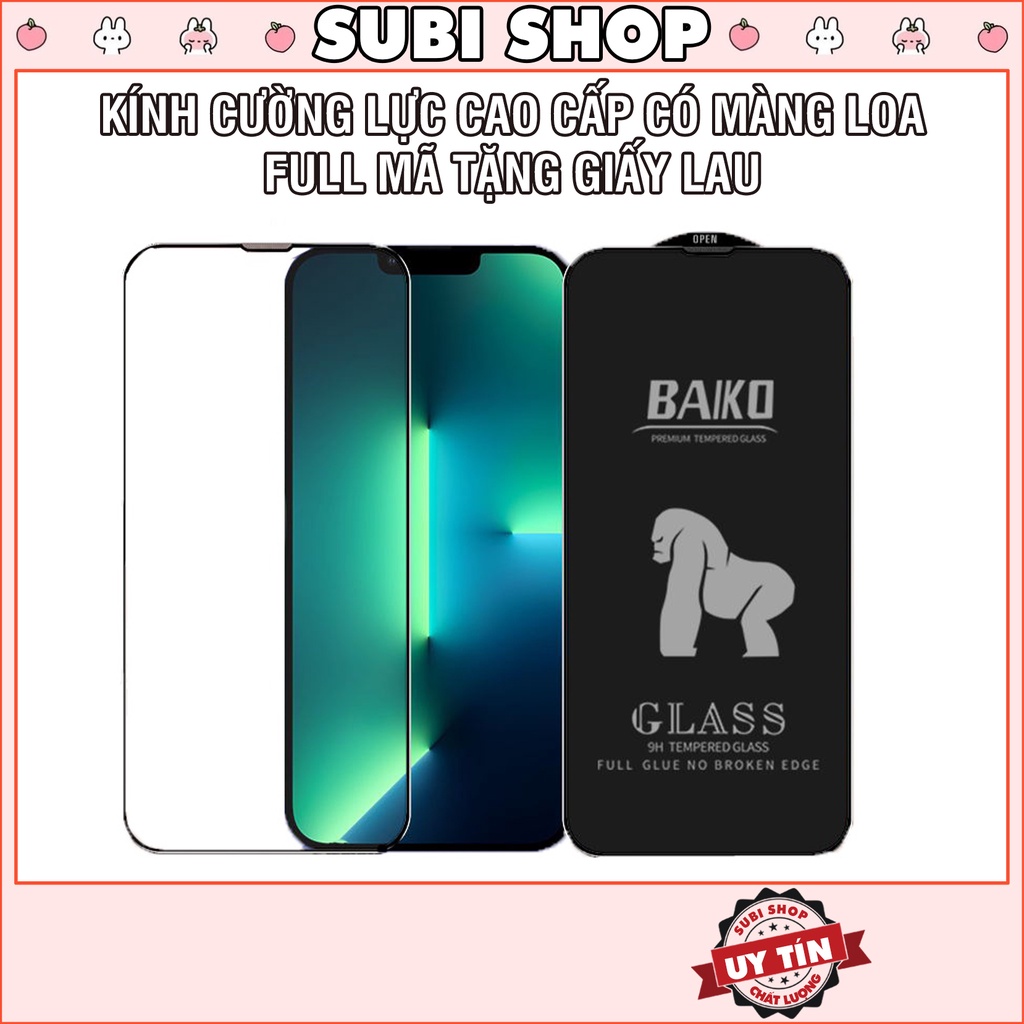 Kính Cường Lực iPhone Full Màn KingKong Baiko 6/6plus/6s/6splus/7/7plus/8/8plus/x/xr/xs/11/12/13/14/pro/max/cacbon/ppf