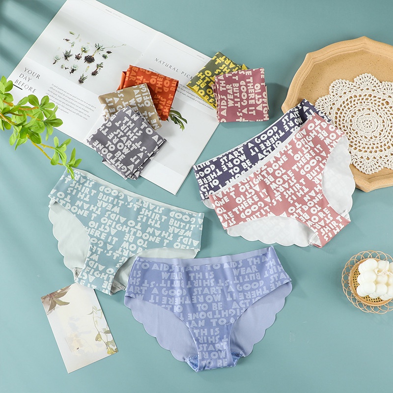 Quần lót su nữ thun lạnh kháng khuẩn không viền cao cấp in chữ Cupid bikini QL1038 | BigBuy360 - bigbuy360.vn