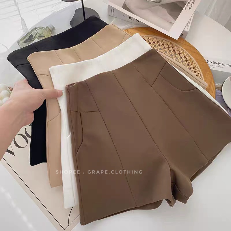 Quần Đùi Vải Nữ, Quần Short Đùi Vải Cạp Cao hàng Quảng Châu