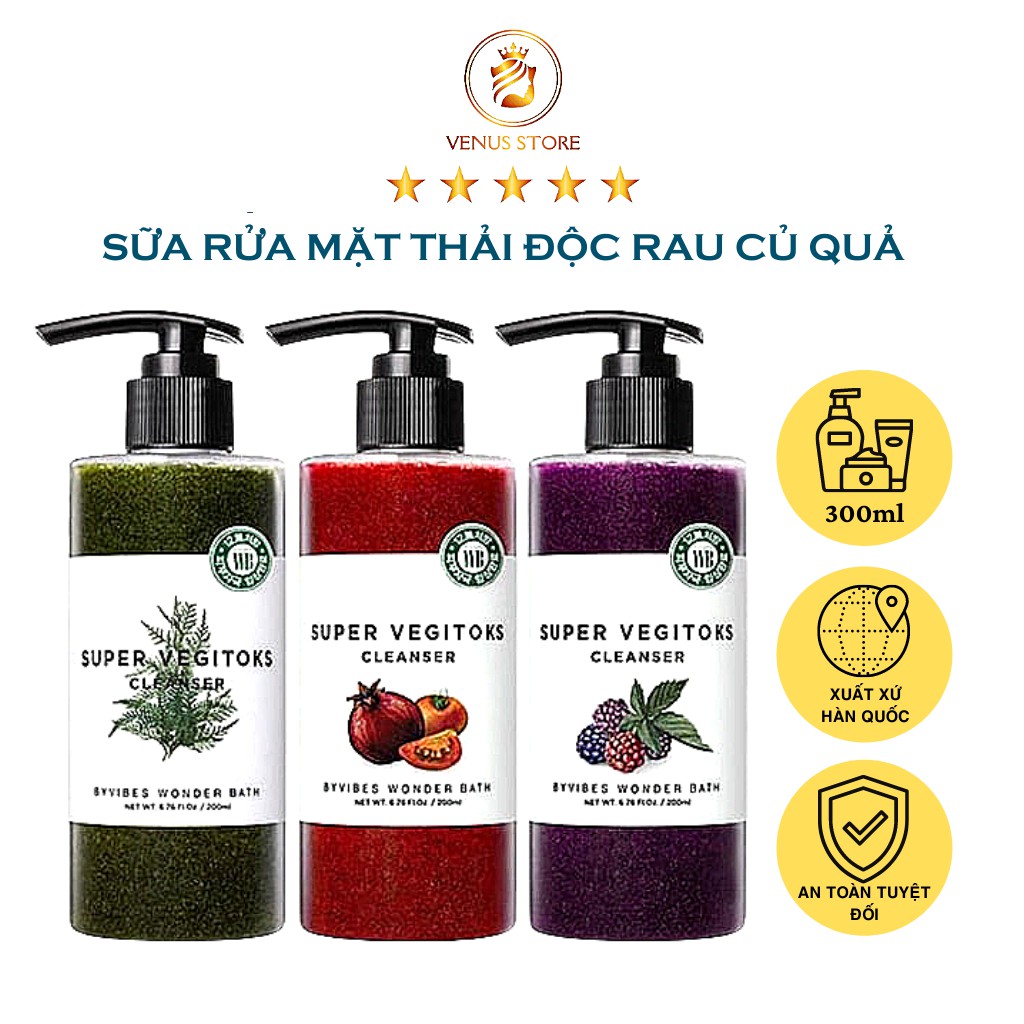 Sữa rửa mặt rau củ quả thải độc làm sạch  Super vegitoks cleanser Wonder bath | BigBuy360 - bigbuy360.vn