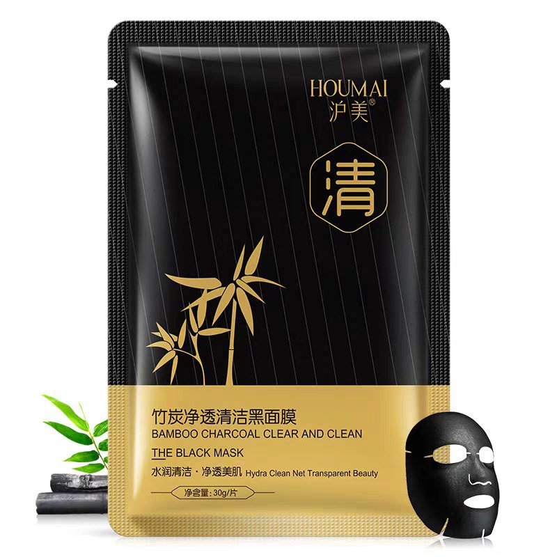 Houmai – Mặt nạ đen Than tre làm sạch da dưỡng ẩm HOUM09