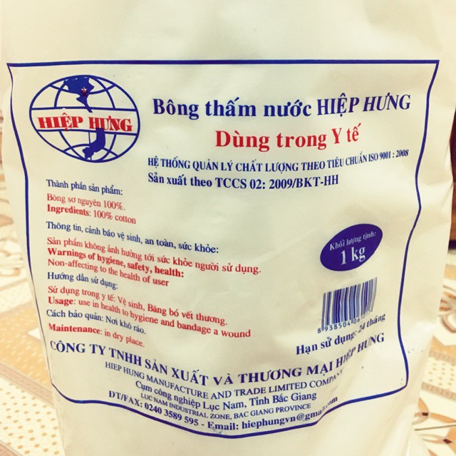 Bông gòn y tế HIỆP HƯNG loại 1kg