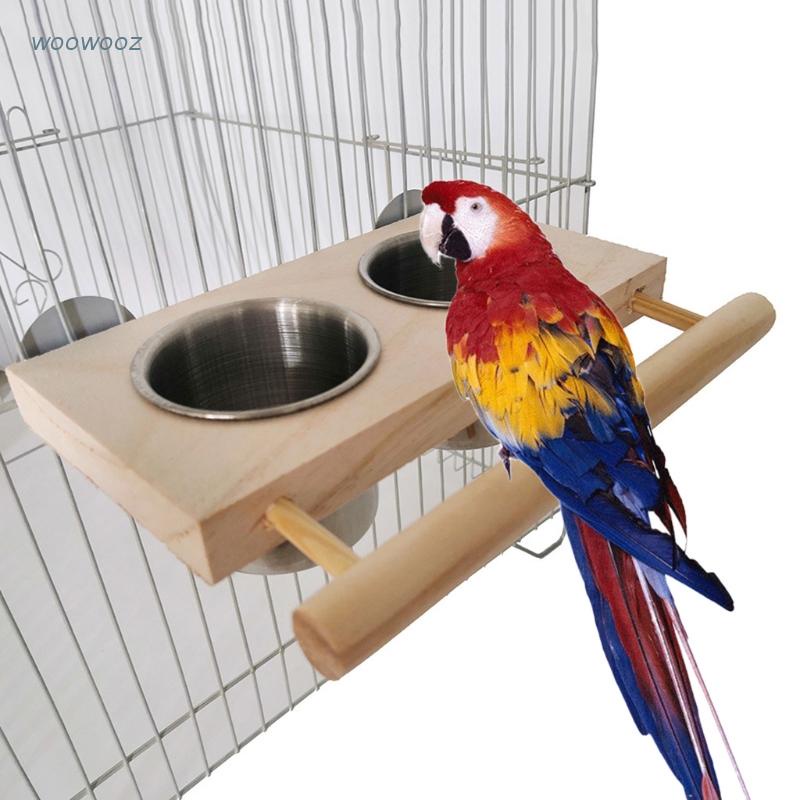 Giá Đỡ Bằng Thép Không Gỉ 2 Trong 1 Cho Chim Cảnh Tiện Dụng