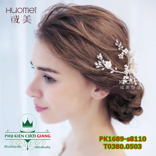 Ôp sau cô dâu cài tóc cô dâu cao cấp