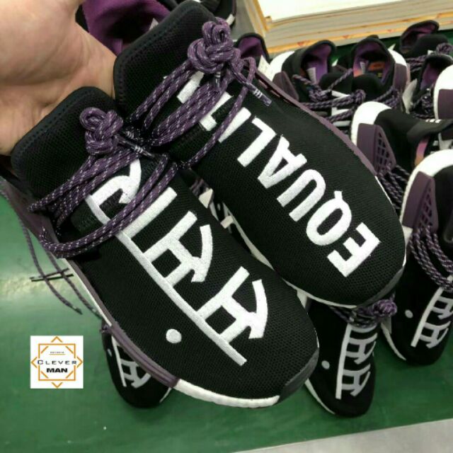 GIẦY đẹp (CÓ SẴN - Video) giày thể thao sneaker NMD HUMAN RACE EQUALITY đen chữ trắng giá tốt 2020 : hot