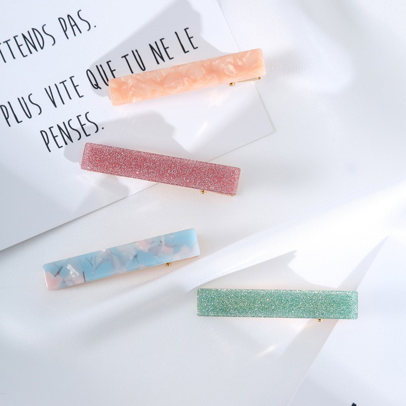 Kẹp Tóc Nữ Hình Chữ Nhật Nhiều Màu Sắc Xinh Xắn