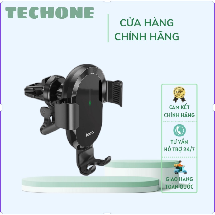Bộ sạc không dây nhanh 15W Kèm Giá Đỡ Trên ôtô Hoco CA105 (New)