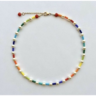 Vòng cổ choker cườm nhiều màu sắc mix hạt giả trai cực xinh