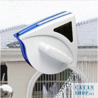 Dụng cụ lau kính 2 mặt hít nam châm tam giác, dụng cụ vệ sinh, lau của kiếng chung cư.