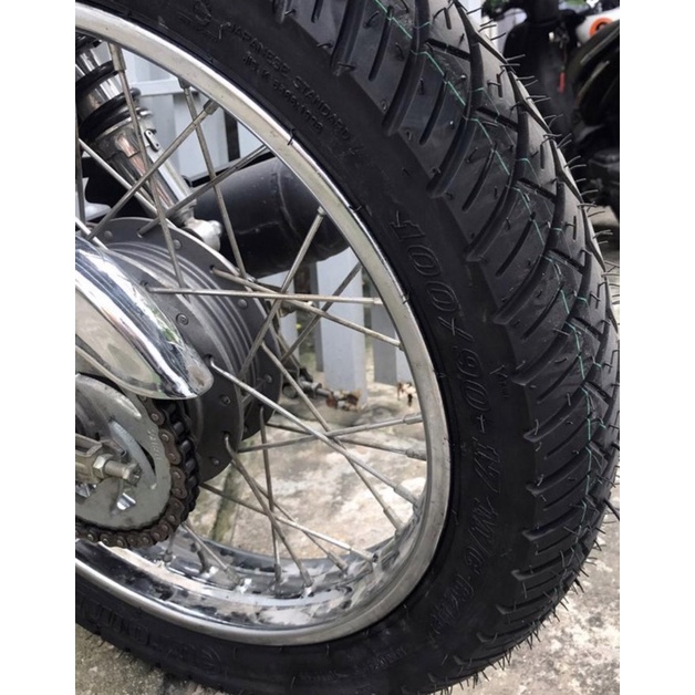 Vỏ  sau Size chuẩn 100/90-17 Cho Kawasaki W175, Honda Verza 150