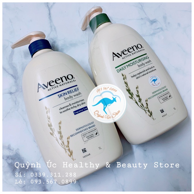 Sữa tắm Aveeno Úc 1L mẫu mới