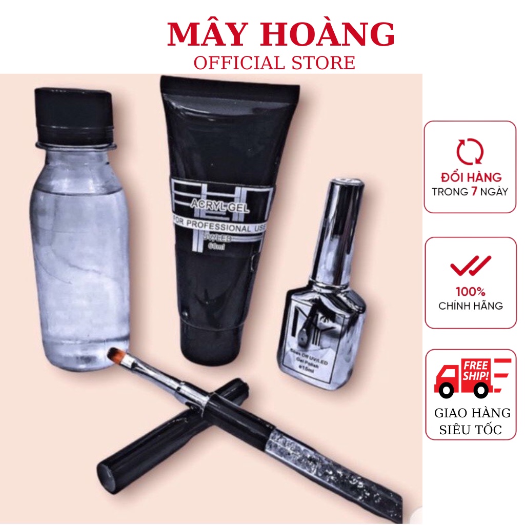 Combo đắp gel tip gel,nước xử lí,liên kết gel,cọ đắp gel