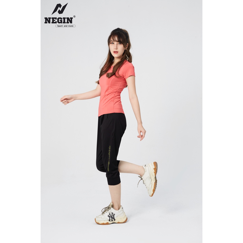 Áo Thun T-Shirt Nữ Thiết Kế Cổ Tròn Ngắn Tay Form Ôm Body, Chất Vải Co Giãn Thoáng Mát AN348W | BigBuy360 - bigbuy360.vn