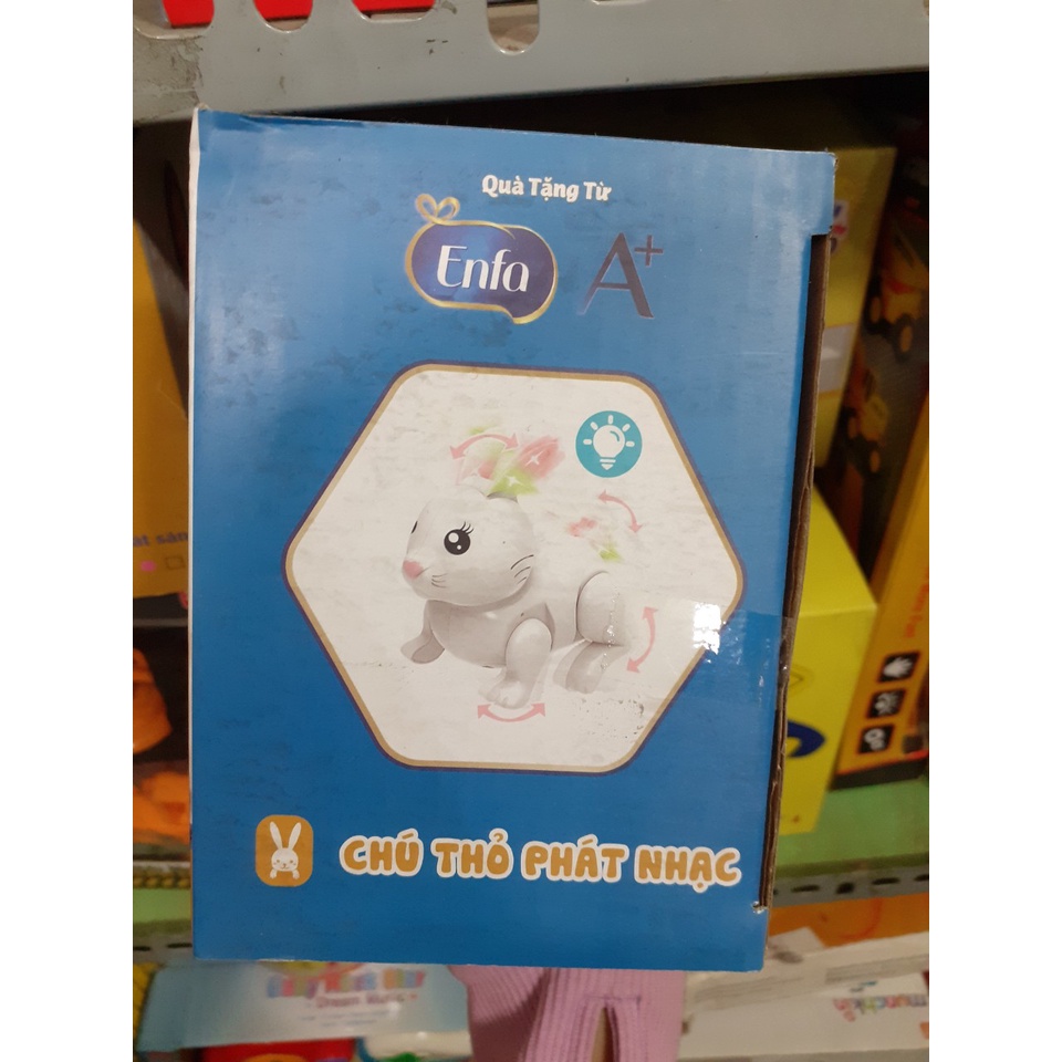 Đồ chơi Chú thỏ phát nhạc Quà tặng từ Enfa + Kèm pin