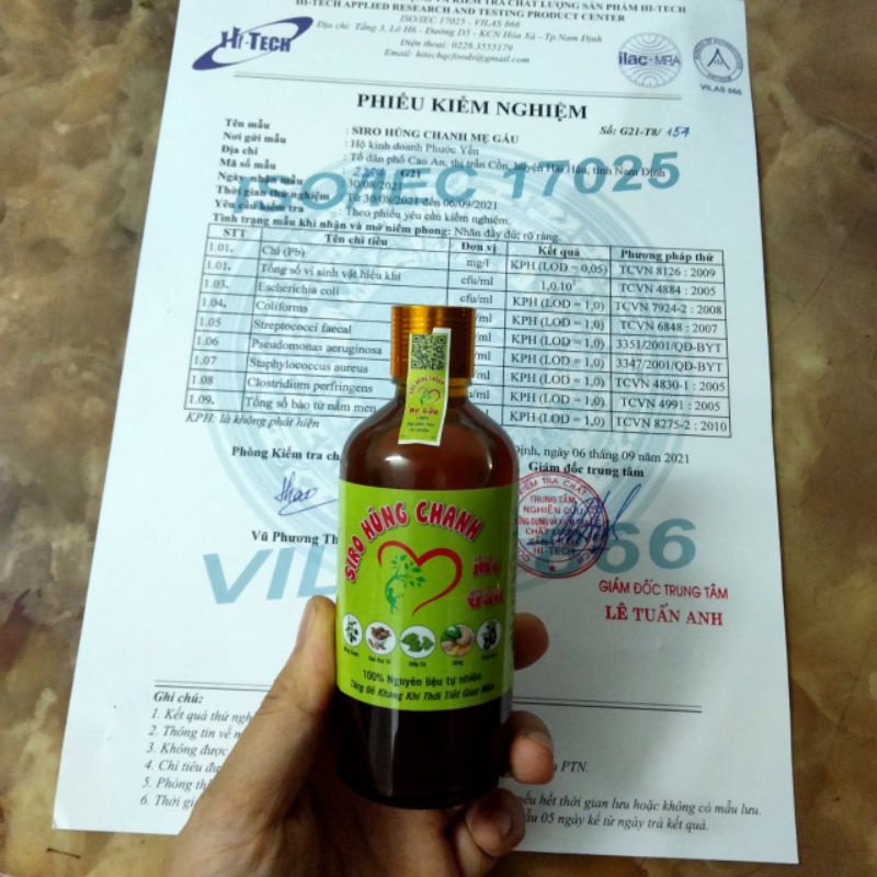 Siro húng chanh đường phèn cho bé  100ml-200ml