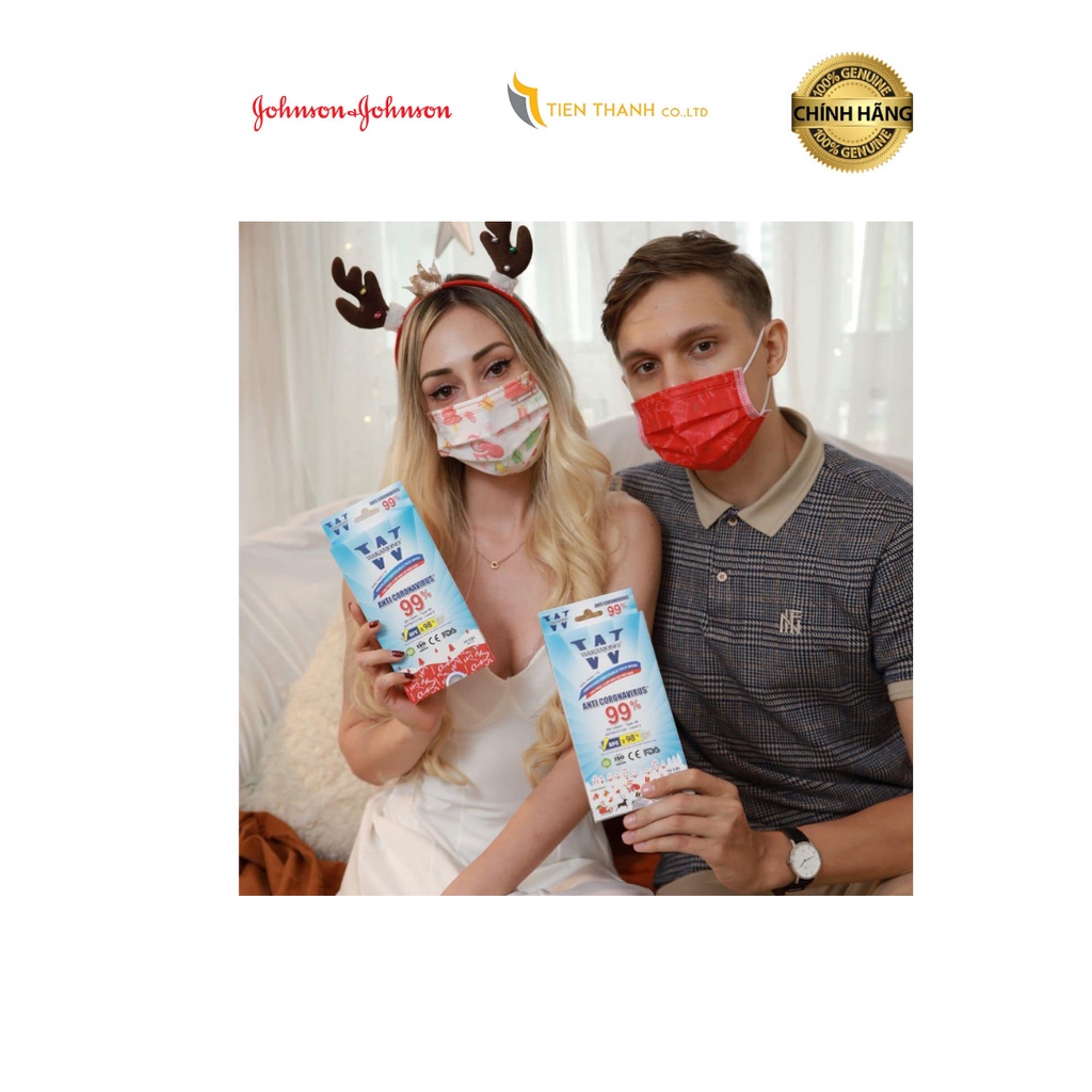 Khẩu trang Wakamono Noel người lớn chính hãng phiên bản giáng sinh