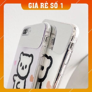 Ốp lưng iphone GẤU TRẮNG kèm gương