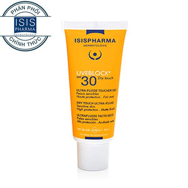 Kem chống nắng dạng lỏng cho da dầu Isis Pharma Uveblock SPF 30+ Dry Touch