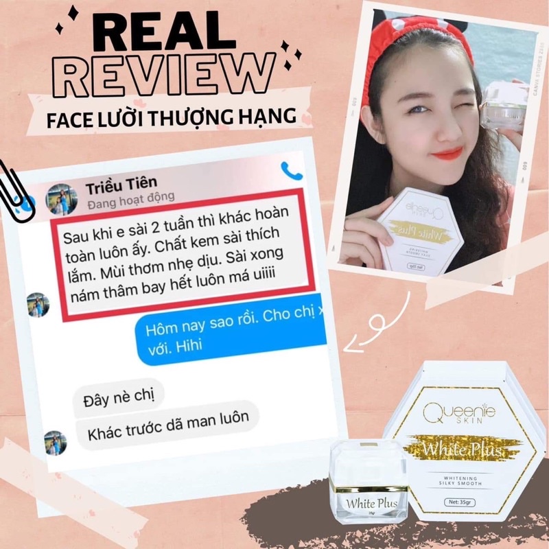 KEM DƯỠNG DA QUEENIE SKIN White Plus  Làm trắng da