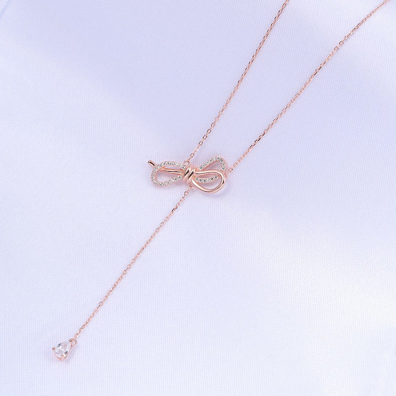 Vòng cổ dây chuyền choker kim loại mix nơ cách điệu mẫu mới hot hit CKV75 | BigBuy360 - bigbuy360.vn