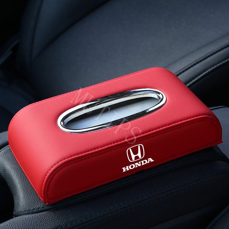 Hộp Đựng Khăn Giấy Bằng Da Cao Cấp Cho Xe Hơi Honda Civic Accord Jazz Freed Brio City CRV HRV BRV