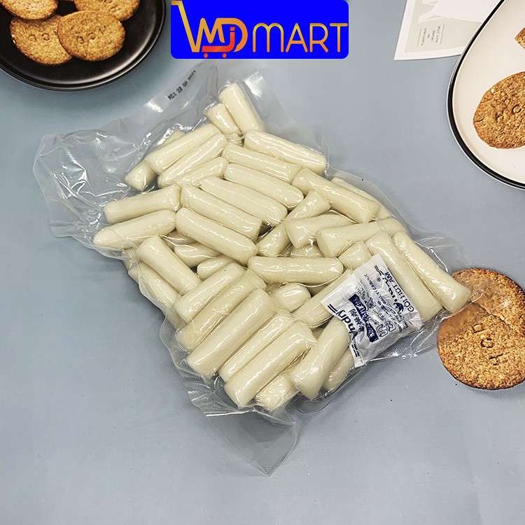 Bánh gạo hàn quốc tobokki cắt khúc gói trắng 1kg