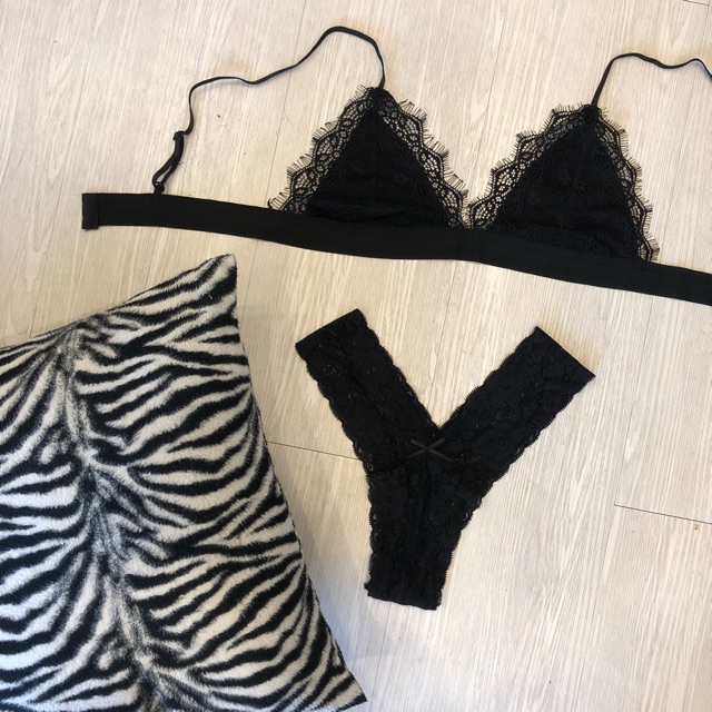Set bralette ren đen