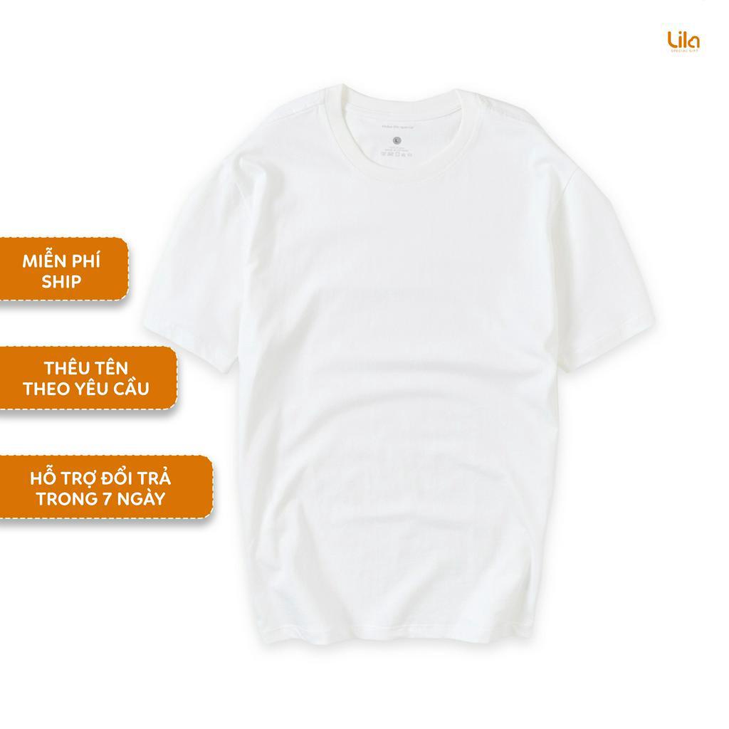 Áo THUN trơn 2 màu đen trắng phông unisex vải COTTON giữ form, chống nhăn, áo đôi basic