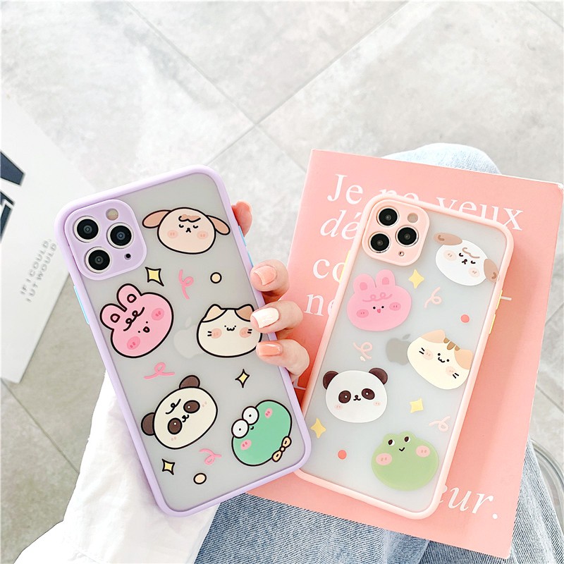 Ốp lưng iphone Thú tí hon nhám viền nổi cong 5/5s/6/6plus/6s/6splus/7/7plus/8/8plus/x/xr/xs/11/12/pro/max/plus/promax | BigBuy360 - bigbuy360.vn