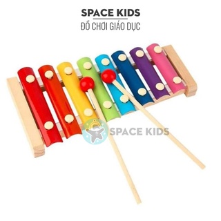 Đàn gỗ 8 thanh Xylophone cho bé, Đồ chơi giáo dục Montessori thông minh Space Kids