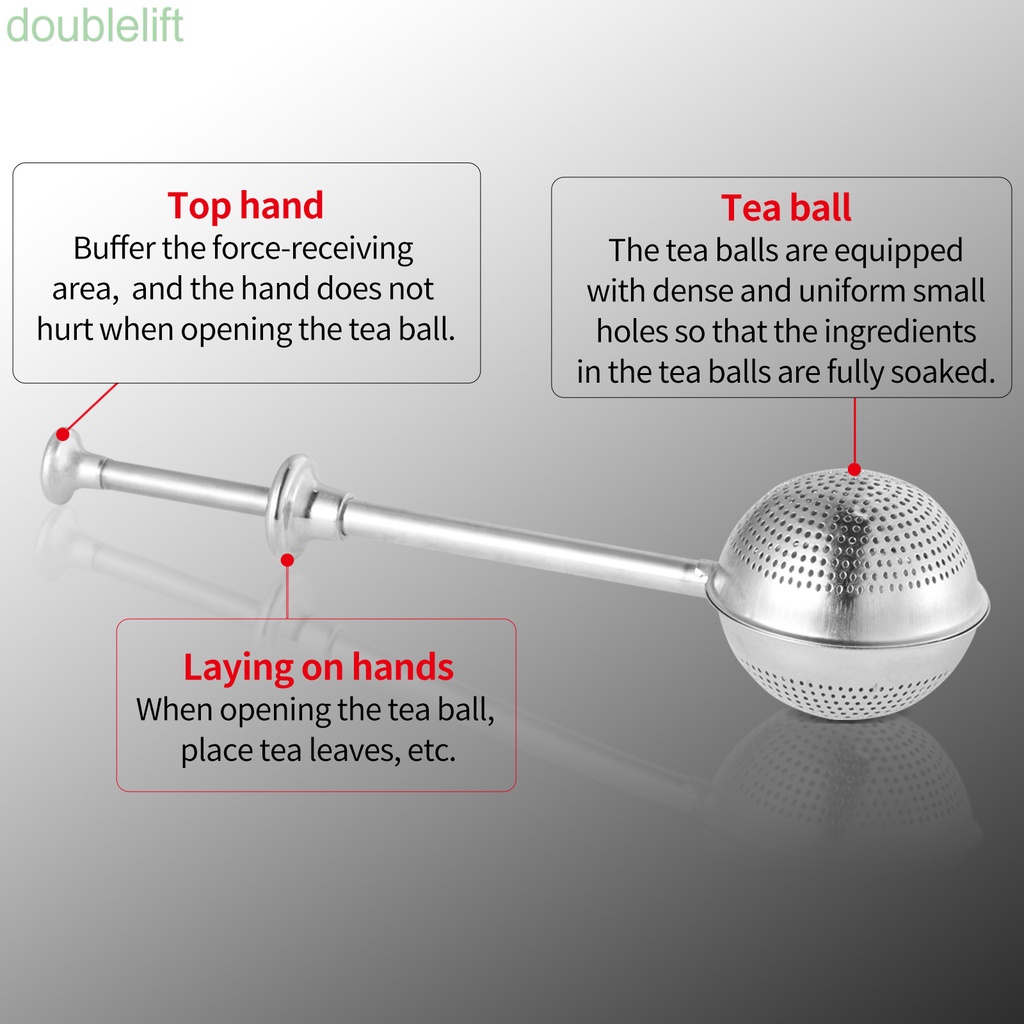 Dụng cụ lọc trà hình quả bóng bằng thép không gỉ tiện lợi