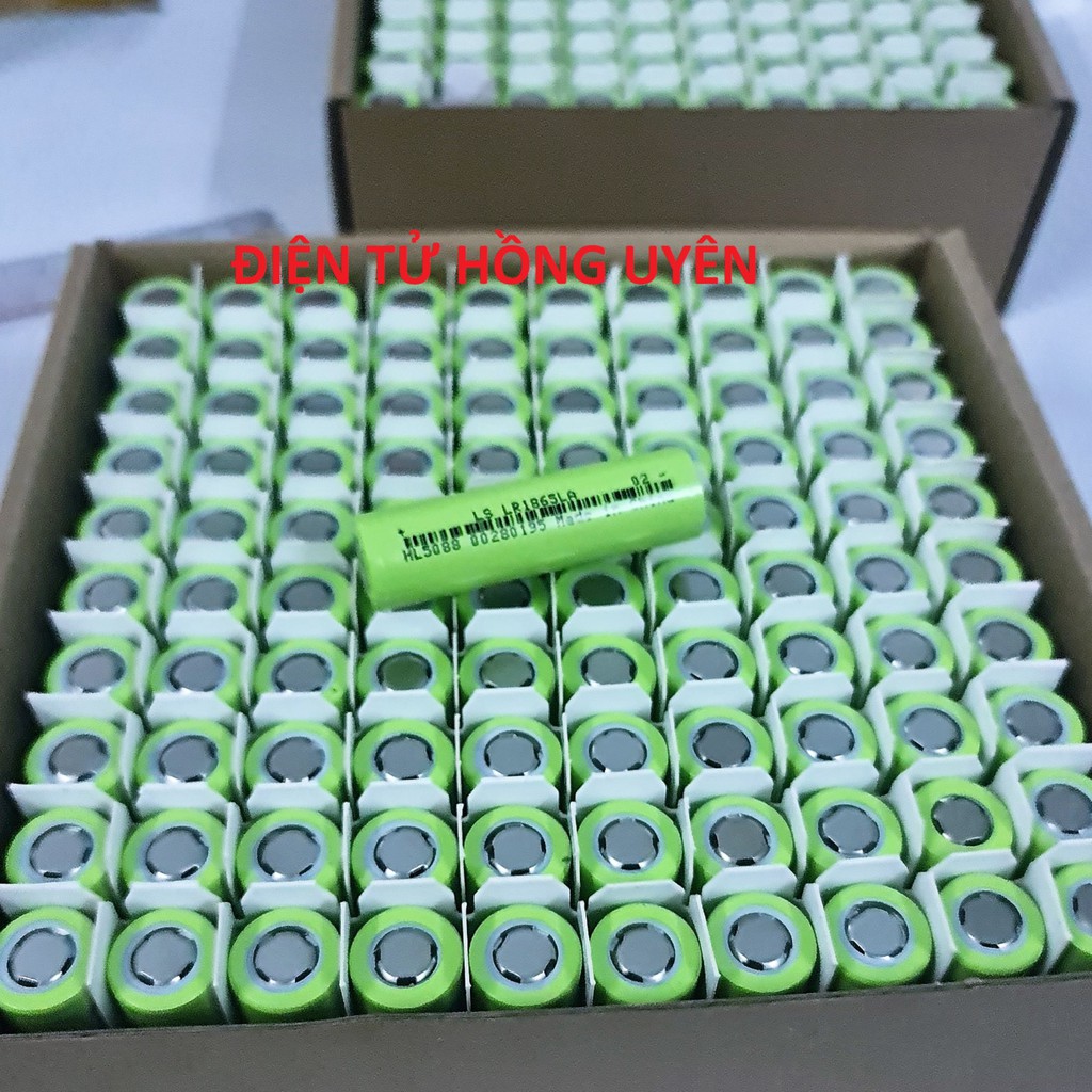 Combo 10 cell pin Lishen 2000mah - 20A . Pin Lithium ion 18650 Lishen xanh - Hàng chất lượng, nội trở pin thấp