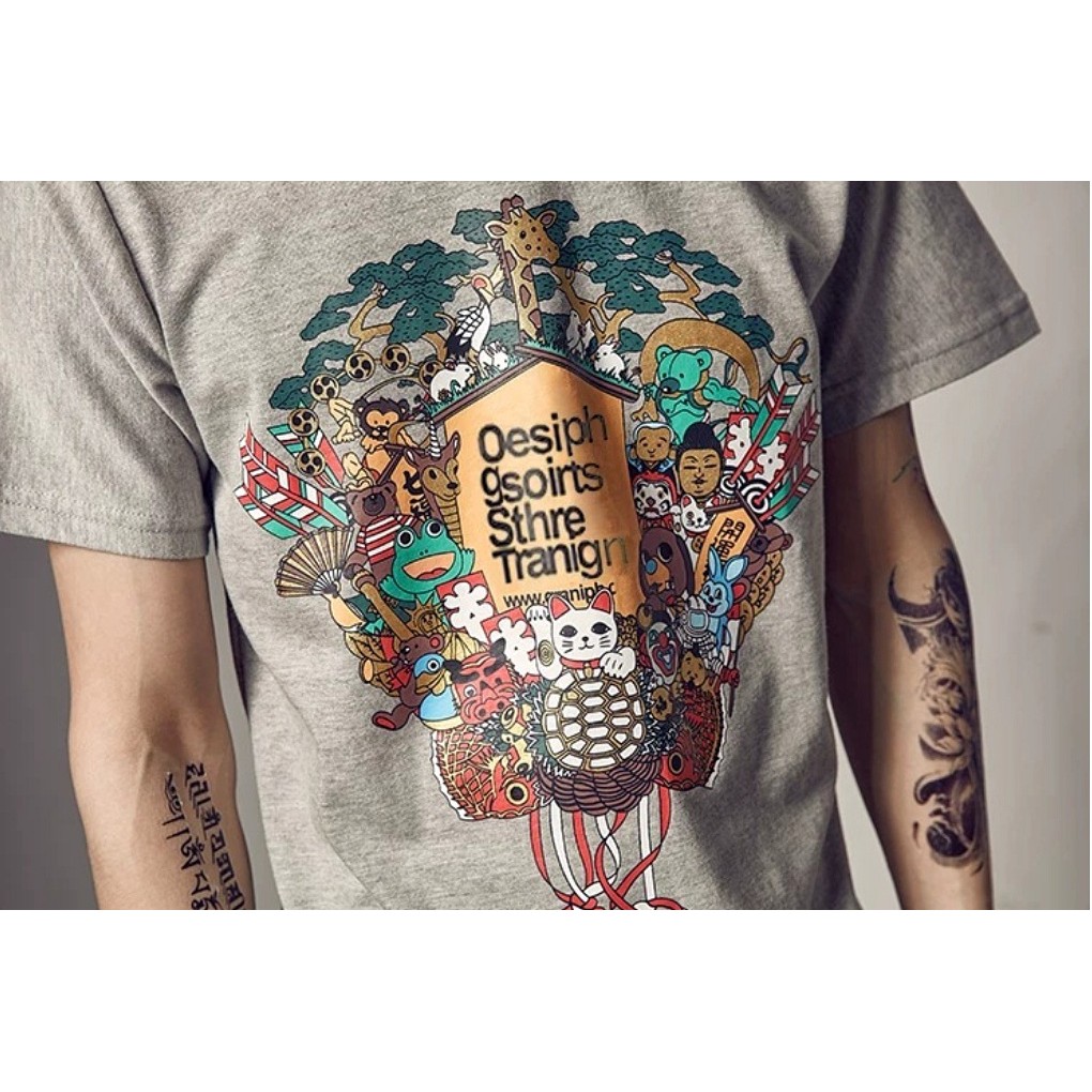 Áo phông nam họa tiết xịn xò - Áo phông mùa hè hot trend 2021 - in chuyển nhiệt chống bay màu