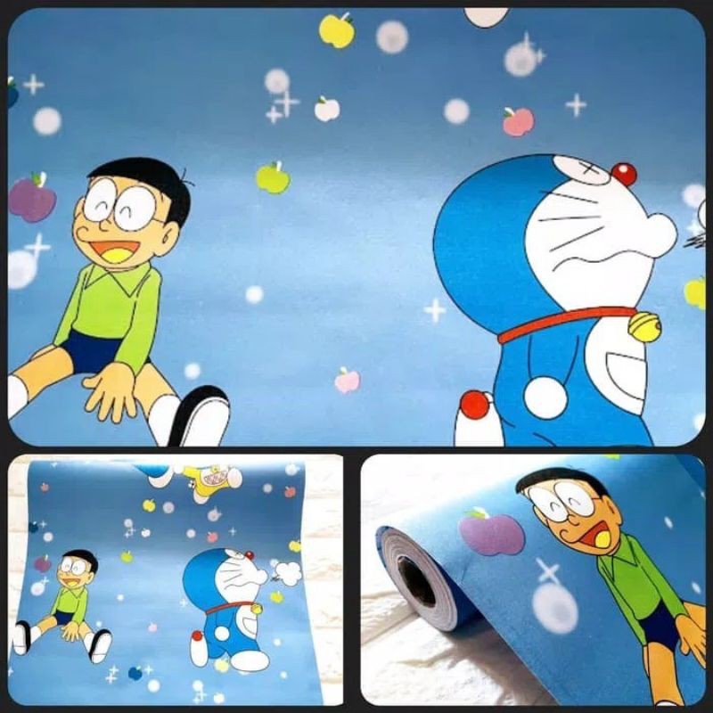 Giấy Dán Tường Trang Trí Hình Nhân Vật Hoạt Hình Doraemon