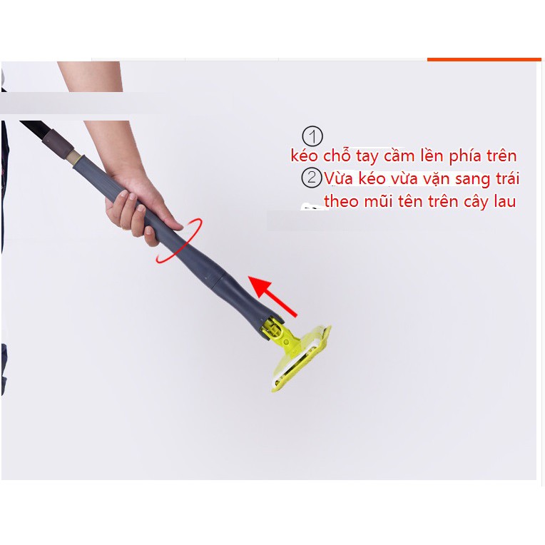 [BÁN CHẠY NHẤT] Cây lau nhà  thông minh tự vắt xoay 360 độ + tặng 1 miếng lau thay thế T3A5