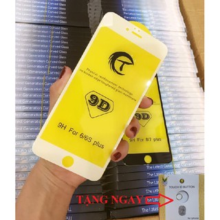 FULL 9D Kính cường lực IP 6Plus,6SPlus HÀNG CAO CẤP+Miếng dán home cảm ứng