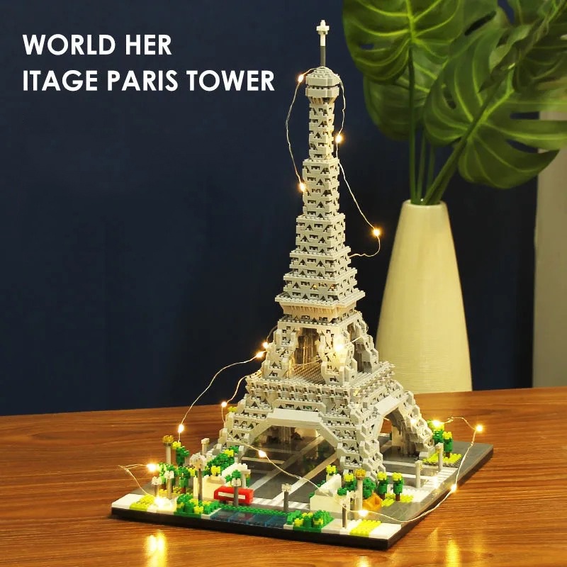3360 CT - ĐỒ CHƠI XẾP HÌNH LẮP RÁP Mô Hình Tháp Paris KIẾN TRÚC KỲ QUAN THẾ GIỚI, Mô Hình Tháp EIFFEL