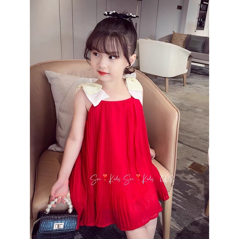 Váy bé gái xếp li cao cấp