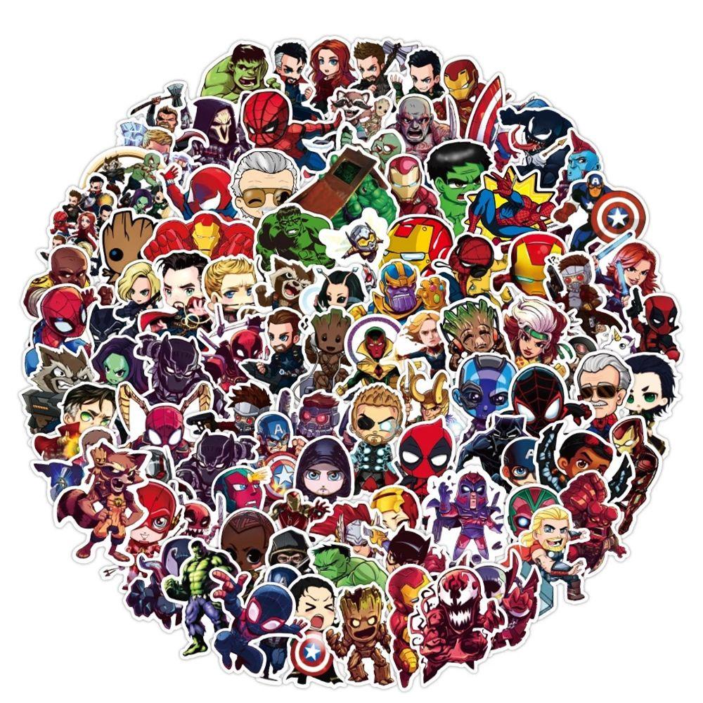 Sticker Họa Tiết Hoạt Hình Marvel Trang Trí Sổ Tay DIY
