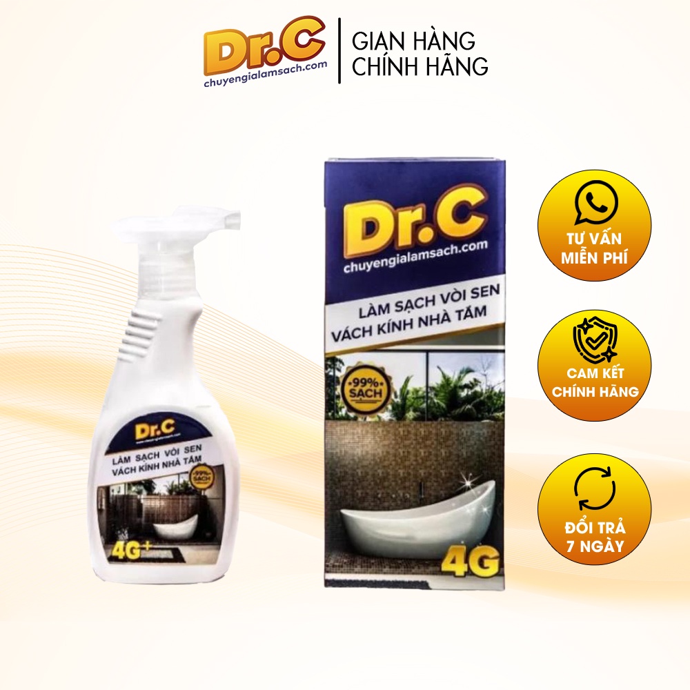 Siêu tẩy cặn Canxi trên sen vòi, vách kính nhà tắm làm sáng bóng ngôi nhà bạn - chai 300ml - TCX4G01