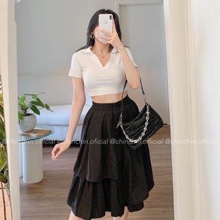 Váy midi xoè tà lệch